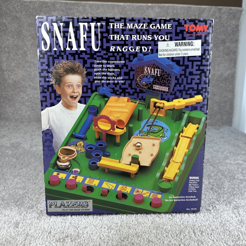 INCOMPLETE 1991‎ Snafu Tomy Screwball Scramble Run Yourself Ragged Marble Maze